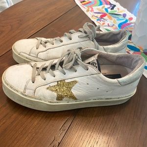 GOLDEN GOOSE HI STAR PLATFORM SNEAKERS